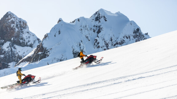 Backcountry exploration: Snowmobile-accessed ski touring